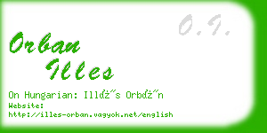 orban illes business card